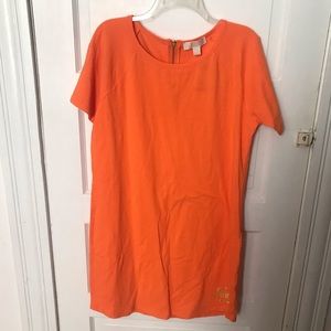 MICHAEL Michael Kors Clementine Orange Shirt Dress
